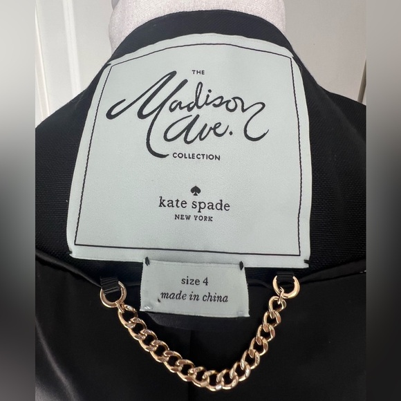 Kate Spade Madison Ave Collection Womens Embroidered Coat Sz 4 - Picture 7 of 7